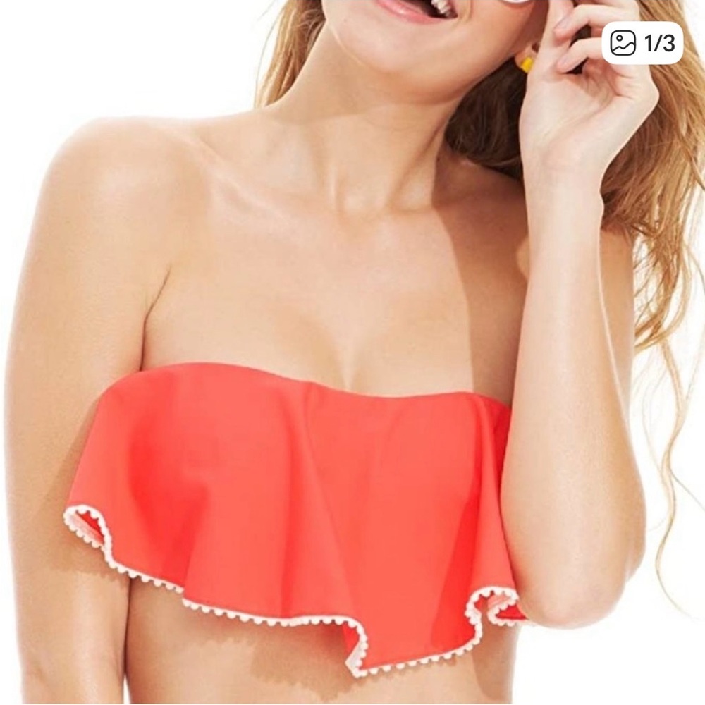 Raisins Coral Bikini Top DD Ruffle